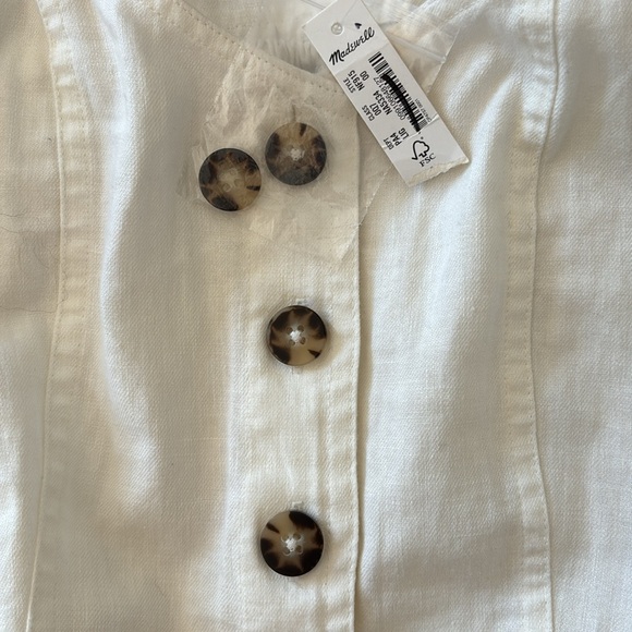 Madewell linen blend button down dress. - Picture 5 of 6
